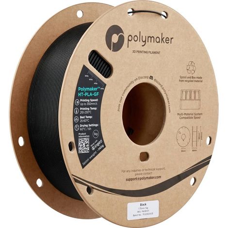 Polymaker PA18001 HT-PLA-GF Filamento per stampante 3D HT-PLA-GF Resistente alle temperature elevate, Rinforzate in fib