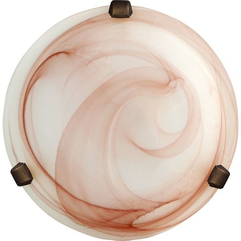 DUNA LAMPADA PLAFONIERA DA SOFFITTO E27 1 LUCE 40CM TABACCO