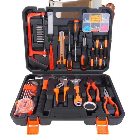 Juego de herramientas, kit profesional de 102 piezas, diseño ergonómico, caja de herramientas - 102 piezas (1/2)
