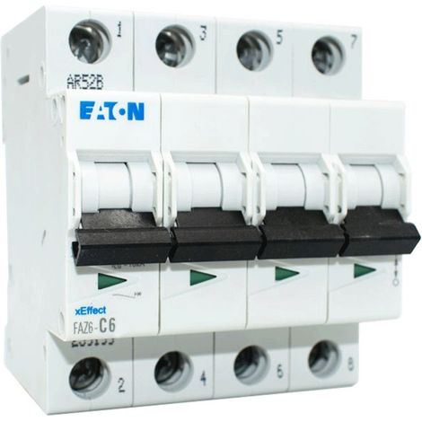Disjoncteur FAZ 4P 6A 10kA (IEC/EN 60947 2) cbe C 000239199 EATON FAZ6 C6/4