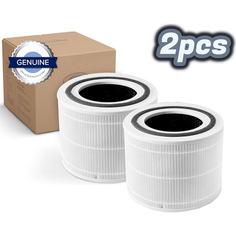 Adecuado para los purificadores de aire LEVOIT Core 300 y Core 300S, elemento de filtro blanco Core 300-RF-US, 40㎡-50㎡/2 piezas (1/5)