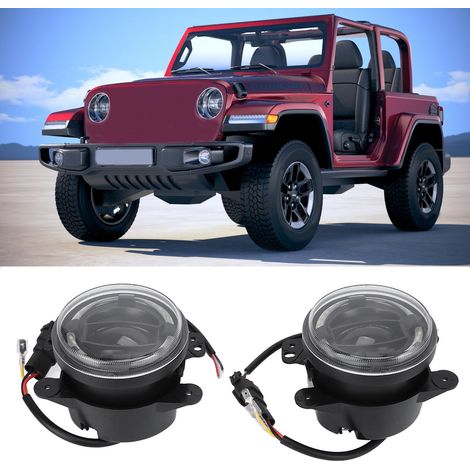 Die 4-Zoll-LED-Nebelscheinwerfer sind mit den Jeep Wrangler Modellen der Baujahre 2007-2018 kompatibel (ausgenommen die Hard Rock Edition). (1/5)