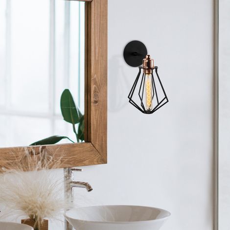 Wandlampe Schwarze Metallpalisade