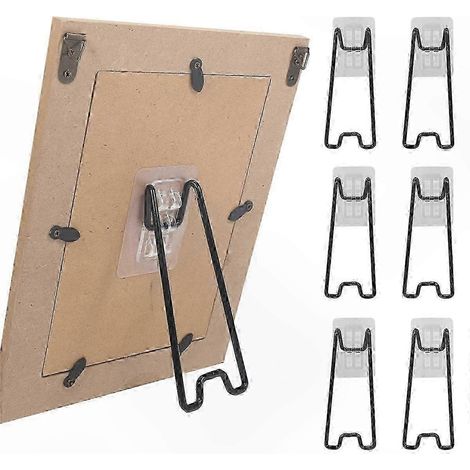 Lot de 6 supports adhésifs pour cadres photo de 15 à 26 cm (5,9 à 10,2 pouces), supports de type chevalet (1/5)