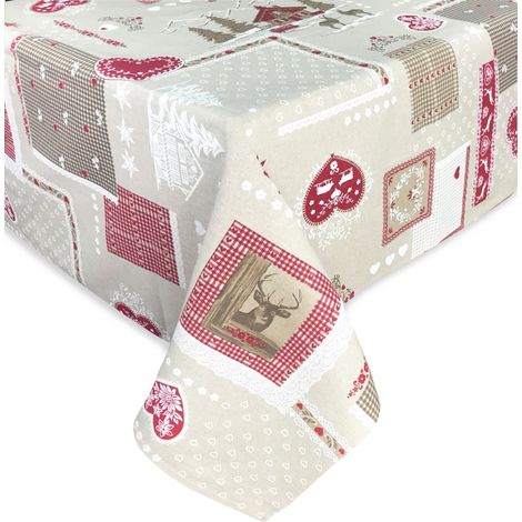 TOVAGLIA DORY tirolese VALBADIA in cotone Cm.140x300 x18 persone