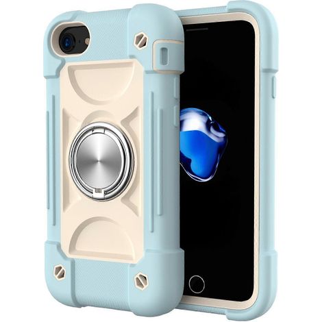 Hülle kompatibel mit iPhone SE 2022/2020 und iPhone 7/8, extrem widerstandsfähige blaue Hülle, stoß- und sturzsicher (1/5)