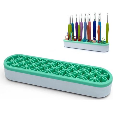 Porte-crochets - Boîtes de rangement - Étagère de rangement - Boîtes de rangement pour cosmétiques - Vert - Silicone (1/5)