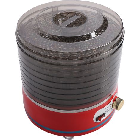 Déshydrateur alimentaire 8 plateaux, rouge, électrique, pour fruits, herbes, viande, légumes, prise UE 220-240 V (1/5)