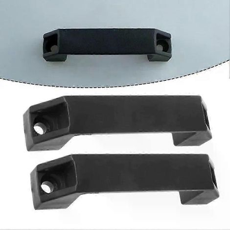 Lot de 2 poignées de meuble, boutons de tiroir, poignées de style industriel en plastique noir, quincaillerie pour armoire - JXLGV (1/5)