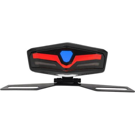Universelles LED-Rücklicht mit integrierten Positions-, Brems- und Blinklichtern, inklusive Kennzeichenhalterung, kompatibel mit Honda, Yamaha, Suzuki und Kawasaki. (1/5)