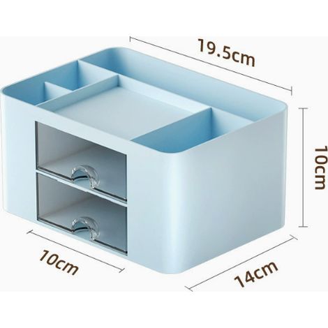 Organisateur de bureau avec tiroir et organisateur de table en plastique, organisateur de papeterie de bureau et fournitures de bureau, organisateur de papeterie de bureau, porte-stylo de rangement av (1/5)