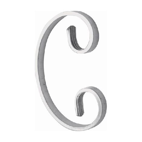 Volute en C Alu 140x75 mm - plat 14x5 mm - DECO FER FORGE (1/2)