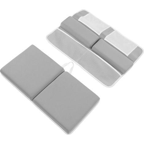 Coussin de bain pour bébé avec repose-coudes, antidérapant et à séchage rapide, doté de grandes poches. (1/5)