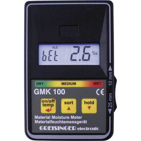 Greisinger GMK 100 Materialfeuchtemessgerät Messbereich Baufeuchtigkeit (Bereich) 0 bis 8 % vol Mes