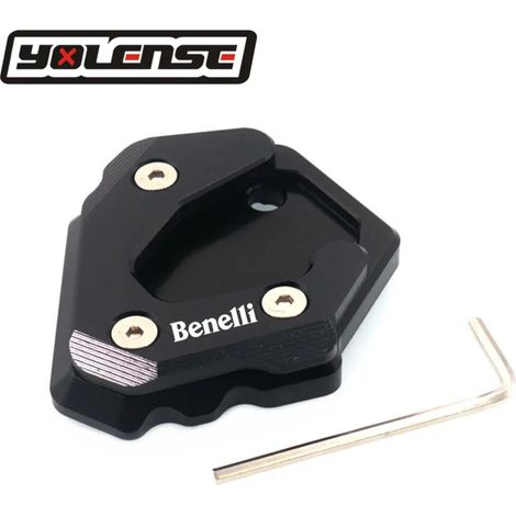 (Noir - Benelli) Compatible avec les modèles Benelli TNT25, TNT 25, Leoncino 500 et BJ500 : béquille latérale, extension et support pour moto, puissance maximale (1/4)