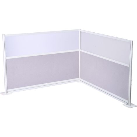 VEVOR Pareti Divisorie per Ufficio Divisori per la Privacy, 1,83 m x 1,22 m, Confezione da 2, in PET con Coperture per Prese, Pannelli per la Privacy Indipendenti per Ufficio, Biblioteca, Scuola (1/5)