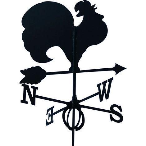 Girouette coq en fer forgé grand modèle