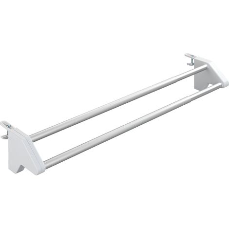 WENKO Stendibiancheria Twin per radiatore, asciugabiancheria per radiatore, stendibiancheria telescopico, Alluminio, 62-110x12,8x11,6 cm, grigio (1/5)
