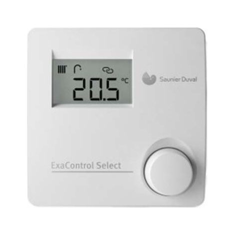 Saunier Duval – Thermostat d'ambiance filaire contact sec – Gestion de chauffage connecté – Courbe de chauffe auto-adaptative – Écran LCD