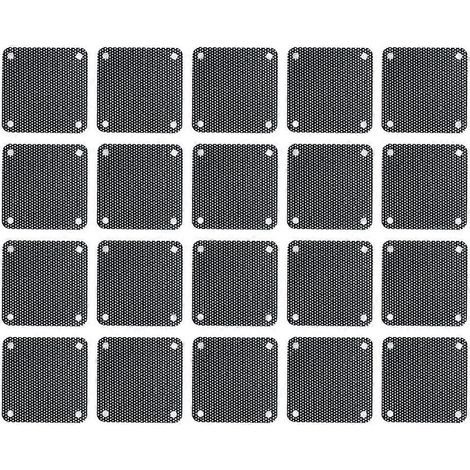 Lot de 20 grilles anti-poussière pour ventilateurs de PC, en PVC, de 4 cm de diamètre.-44CM-Black