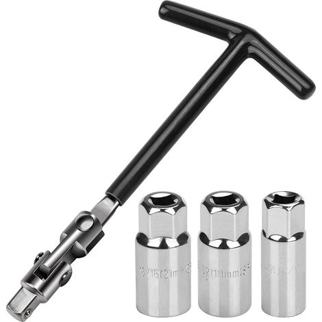 Universeller 21-mm-Zündkerzenschlüssel für Auto- und Motorrad-Zündkerzen-Entfernungswerkzeug, 16 mm/21 mm (schwarz) (1/5)