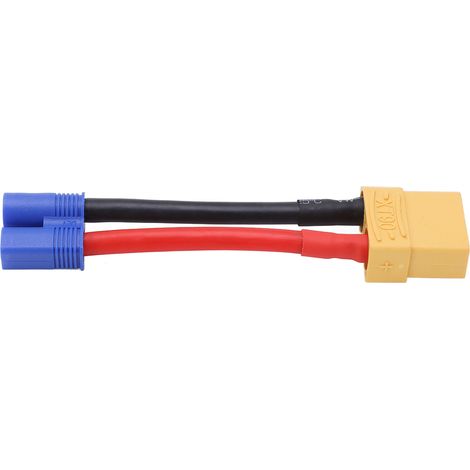 Connecteur XT90 Femelle vers EC3 Mâle 12AWG - Câble de Connexion Professionnel Réutilisable et Haute Compatibilité (1/5)