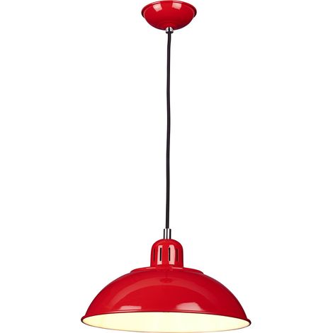 Elstead Franklin - Suspension de plafond à 1 ampoule Dome Rouge, E27 (1/4)