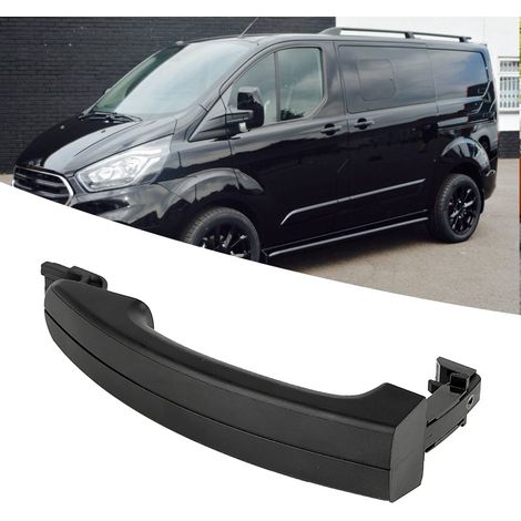 Poignée de porte arrière pour Ford Transit Tourneo Custom, pièce 1769292, remplacement latéral droit ou gauche, finition noir, accessoire carrosserie robuste. (1/5)