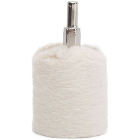 Roue de polissage en tissu blanc, Type cylindrique, perceuse électrique, outils de meulage avec poignée 40mm (1/5)