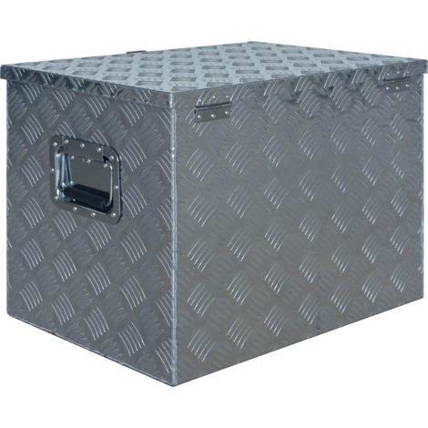 Caja de almacenamiento caja de herramientas caja de remolque caja de transporte de taller 61 x 43 x 45,5 cm aluminio 020003202 (1/5)
