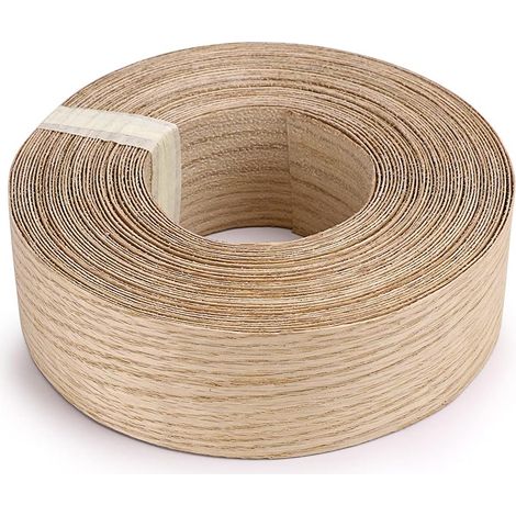 Veneer Wood Veneer Edge Tape Melamine Iron-On Edge for Shelf Cabinet Door Frame Red Oak 50mm15m (1/5)