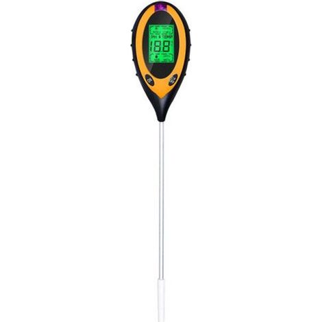 PH-mètre de Sol, Testeur d'humidité/lumière/pH/température du Sol 4-en-1 Kits d'outils de Jardinage pour Jardin, Batterie Incluse (1/4)