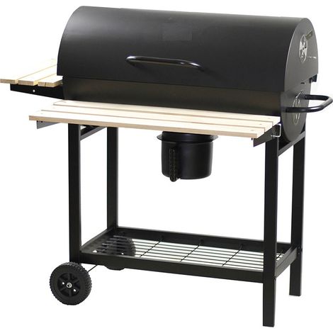 Barbecue a Carbone con Coperchio 108x72x101 cm in Acciaio Inox con Ruote Gringo (1/5)