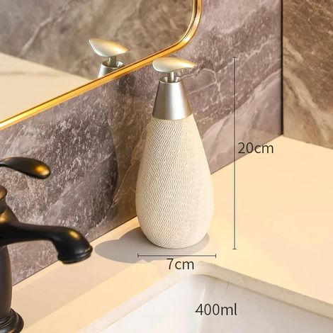 (Type A) Flacon presse en céramique rétro, distributeur de savon pour les mains de style japonais, flacon de gel douche (1/5)