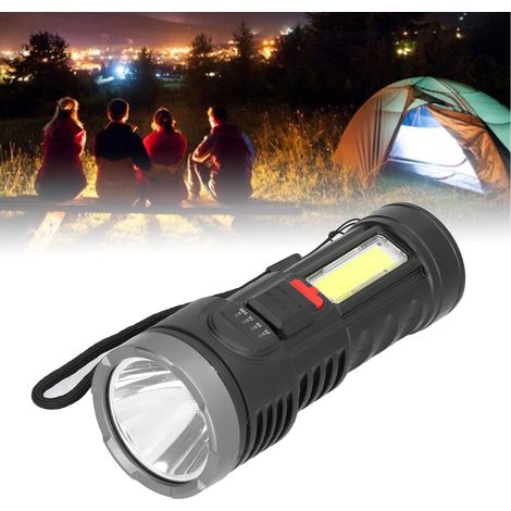 Lampe torche puissante rechargeable USB, portable, multifonctionnelle, étanche, pour le camping, les travaux d'urgence et le camping. (1/5)