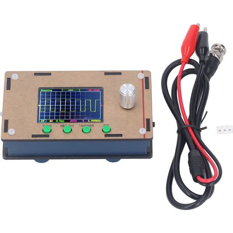 Oscilloscope numérique portable avec écran LCD 2,4 pouces, bande passante de 200 kHz, fréquence d'échantillonnage de 1 MSa/s, alimentation 9 V CC et affichage de la forme d'onde. (1/5)