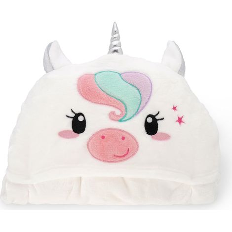 Couverture à Capuche Cosy Hugs Thème Unicorn, avec Poches Chauffe-Mains et Capuche, Couverture en Polyester, Fermeture par Boutons, 150 x 125 cm (1/5)