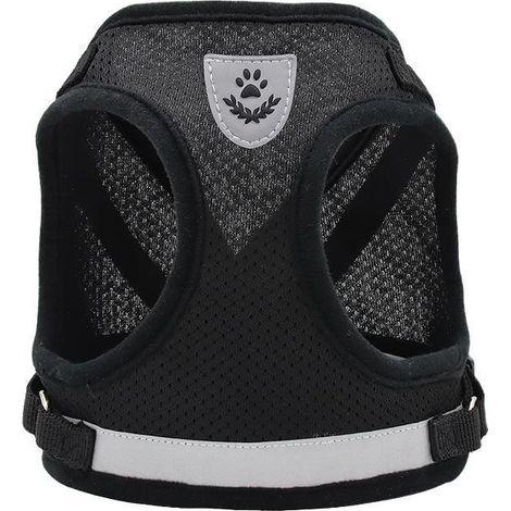 Filiyano-Harnais réfléchissant pour chien/chat, laisse pour chiot, gilet doux et ajustable, vêtements en maille, taille M (1/5)