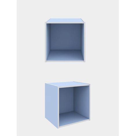 CUBO 35X29X35 CM AZZURRO