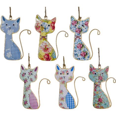 Signes Grimalt Pendent de décoration  Cat Pendant 6 Unités de suspension multicolore 1x10x15cm 25031