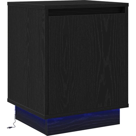 Maison Exclusive - Armadio da Notte Rovere Nero 39 x 34,5 x 50 cm (1/5)