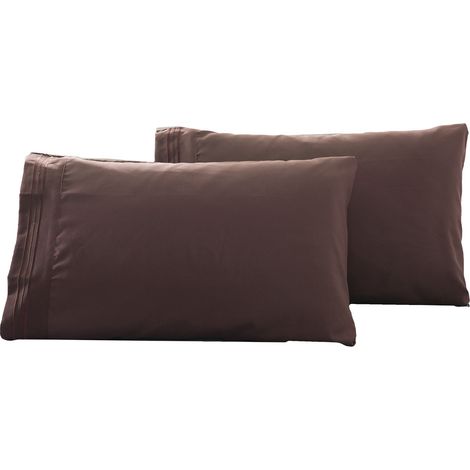 Paire de taies d'oreiller à rayures unies (2 pièces, 51 x 102 cm) (1/4)