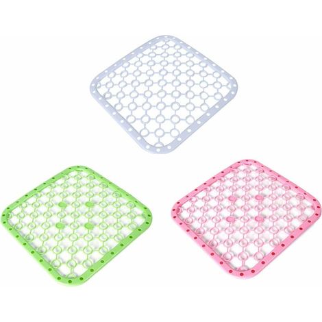 VURAHOME - Protecteur d'évier de fond en plastique Tapis d'évier de cuisine Accessoires de bassin Tapis d'évier antidérapant Tapis de vaisselle Tapis d'évier pour évier et évier avec trous de vidange (1/5)
