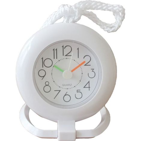 Étanche horloge murale salle de bain horloge salle de bain horloge cuisine horloge douche horloge ventouse horloge avec anneau de serviette (1/5)
