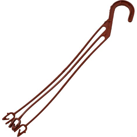 Lot de 14 jardinières suspendues en plastique marron avec crochets amovibles pour balcon, jardin (1/5)