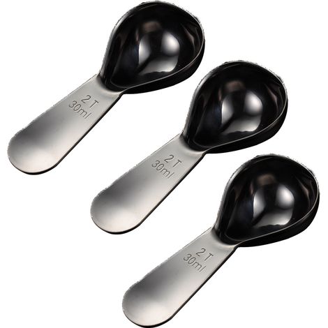 Cuillère À Café En Acier Inoxydable - 304 - 15 ml - Poignée Courte - Pour Café Thé Sucre Épices - Lot De 3 (1/5)