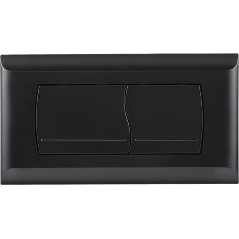 Plaque de Déclenchement pour Réservoir de Toilette, Compatible avec Geberit Twinline 30&UP130, Double Chasse d'Eau, avec Kit d'Installation et Vis de Montage(Mat Noir) (1/5)