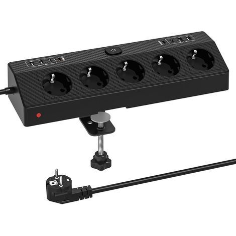 Power Strip for Office, 5 AC Outlets, 8 USB Ports (2 PD 20W), 2M Cable, Surge Protection, Home (1/5)