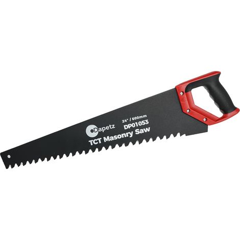 Dapetz ® 600mm TCT Masonry Saw it is use to Cut Brick, aerated Concrete Blocks, Slate and Cement. It has a Soft Pistol Grip for Stability and is Made up of Tungsten Carbide (1/5)