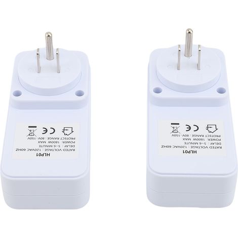 Prise de protection de tension 1800W PC, 2 pièces, surtension électronique pour réfrigérateur, climatiseur, Machine à laver (1/4)
